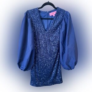 LDT Blue/navy Sequin Dress size 0